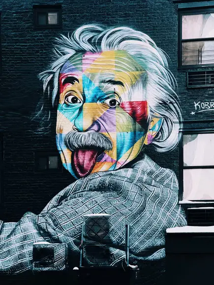 Mural of Albert Einstein